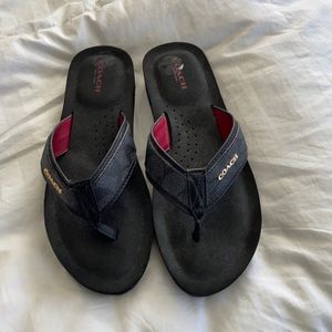COACH black flip flops